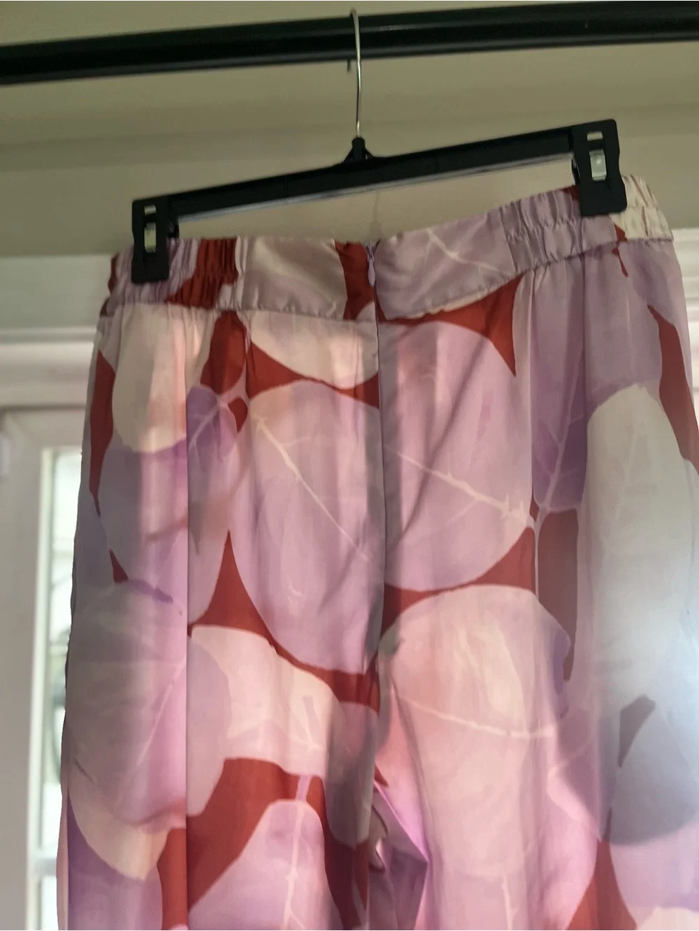 Hutch Pink and Rust Abstract Wide-Leg Pants - Picture 2 of 7